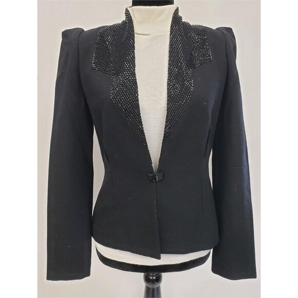 Jonathan Hitchcock for Reuben  Thomas Saks Fifth Avenue Black Evening Jacket 6 - Picture 1 of 5
